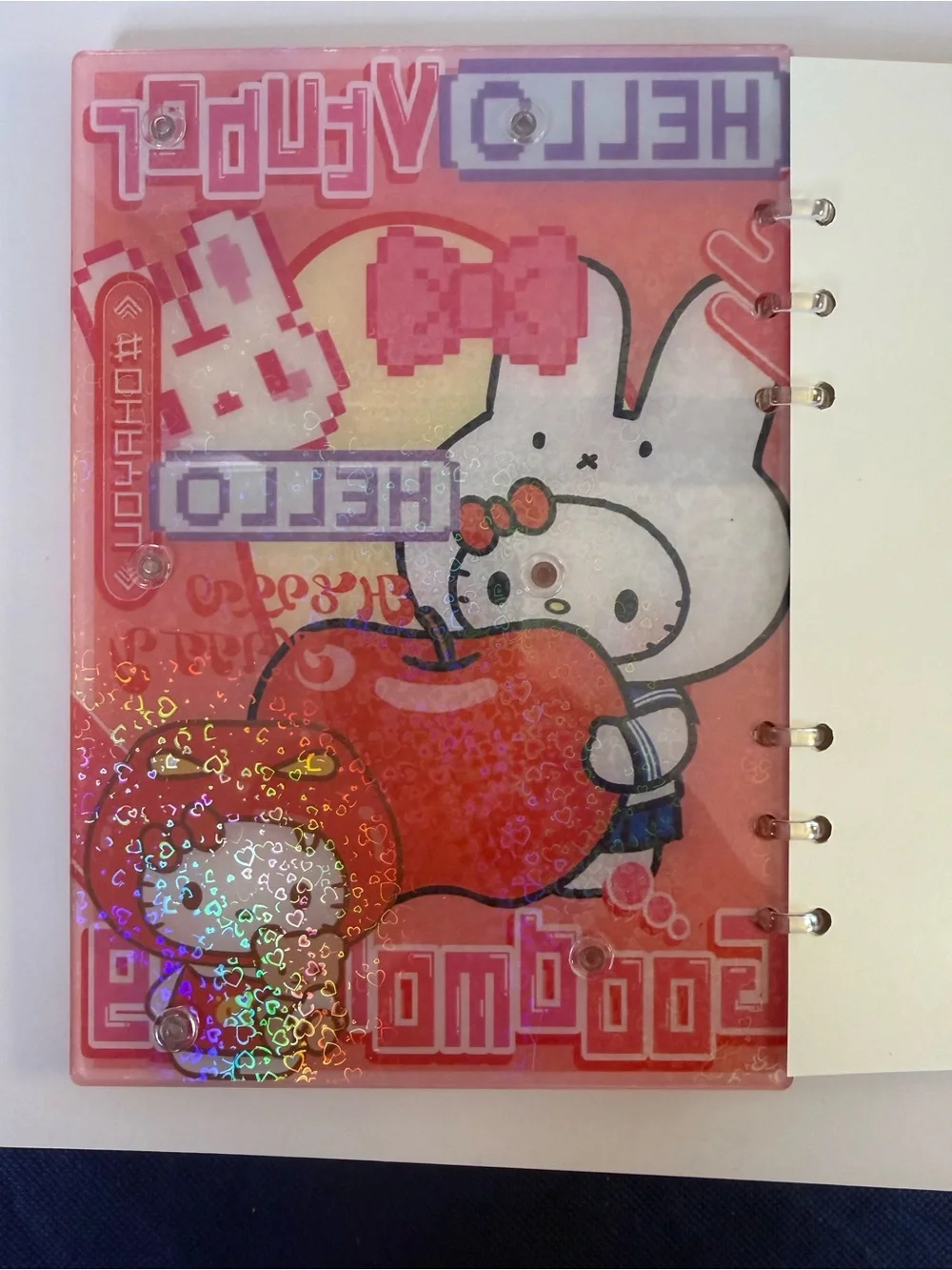 Hello Kitty Pink and Red Shaker Notebook A5